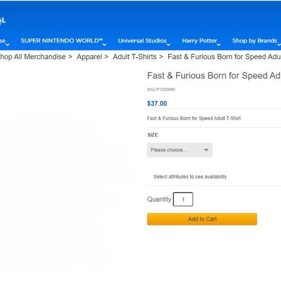 Adult T-Shirt  - Fast & Furious size M - Picture 2 of 2